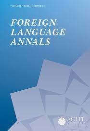 Foreign language annals cover.